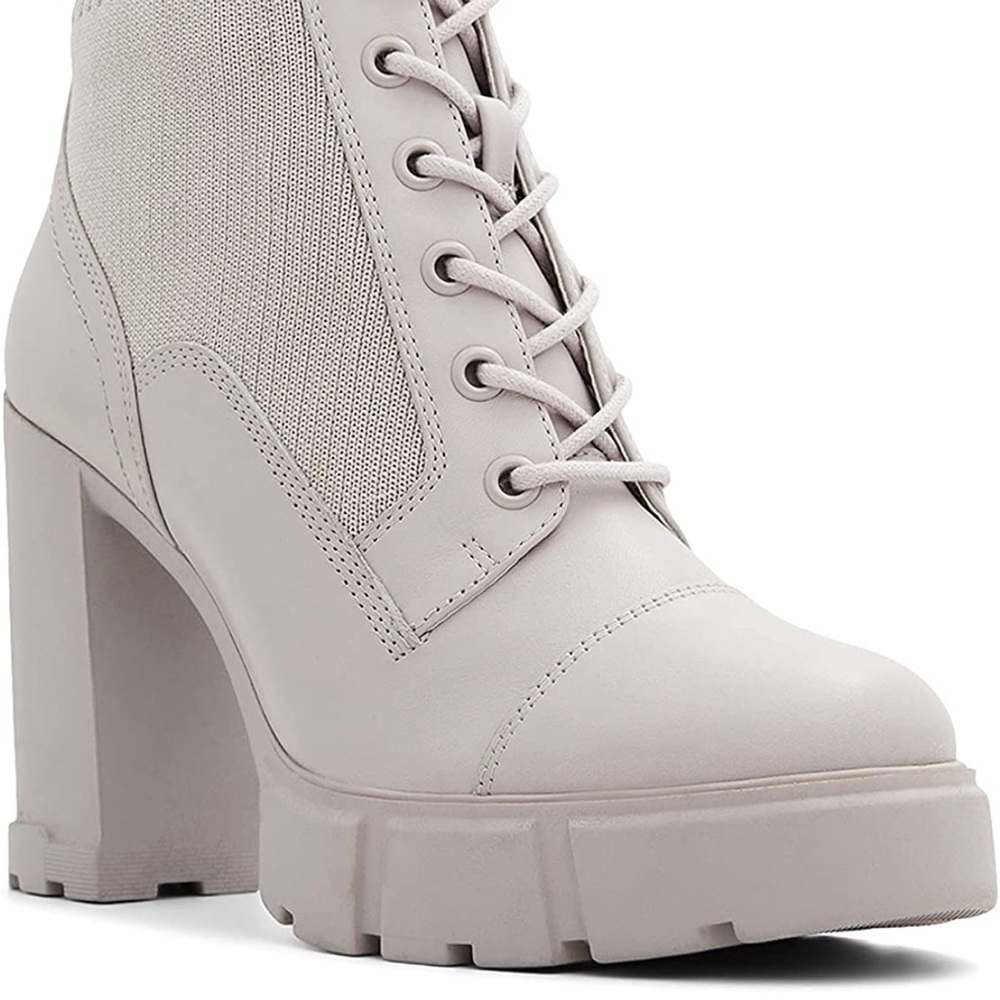 Aldo Women's Heeled Boots in Light Gray - Picture 2 of 6